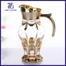 1.3L Mid-Oriente estilo dourado Handle Glass Jug (GB1112CL)